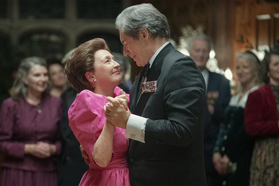 The Crown Season 5 Lesley Manville and Timothy Dalton CR: Keith Bernstein/Netflix