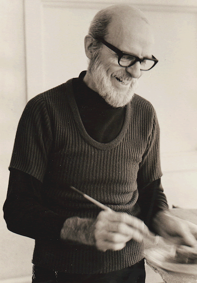 Norman Daly in his studio, 1971. Photo by Marilyn Rivchin, <a href="http://creativecommons.org/licenses/by-sa/4.0/" rel="nofollow noopener" target="_blank" data-ylk="slk:CC BY-SA;elm:context_link;itc:0;sec:content-canvas" class="link ">CC BY-SA</a>