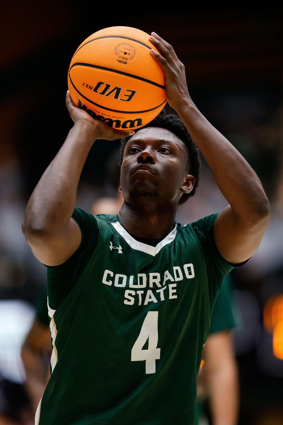 Colorado State Rams guard Isaiah Stevens attempts a free throw in the second half against the New Mexico Lobos at Moby Arena in Fort Collins on March 3.