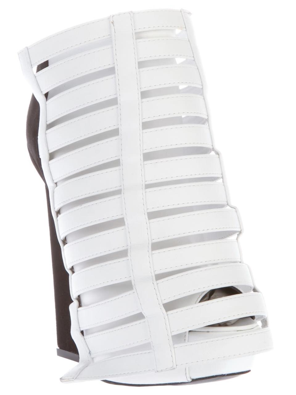 These “Muzzle Strap” shoes are so CREEPY. Pair with a straitjacket for a cohesive look. (Gareth Pugh, $1684)