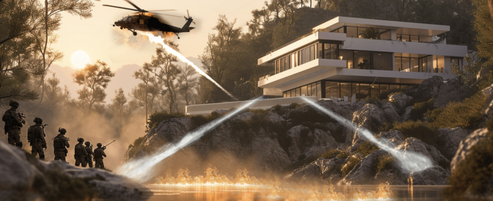 Rendering - Home Design - Bunker - Moat - Fire Surface