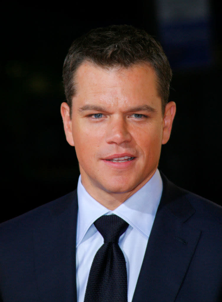 Actor Matt Damon attends "The Informant!" premiere at the Ziegfeld Theatre on September 15, 2009