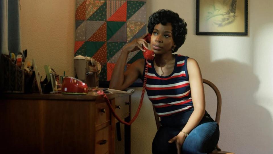 Artrece Johnson as Faye Williams "Fight Night: The Million Dollar Heist" (Photo by: Fernando Decillis/PEACOCK)