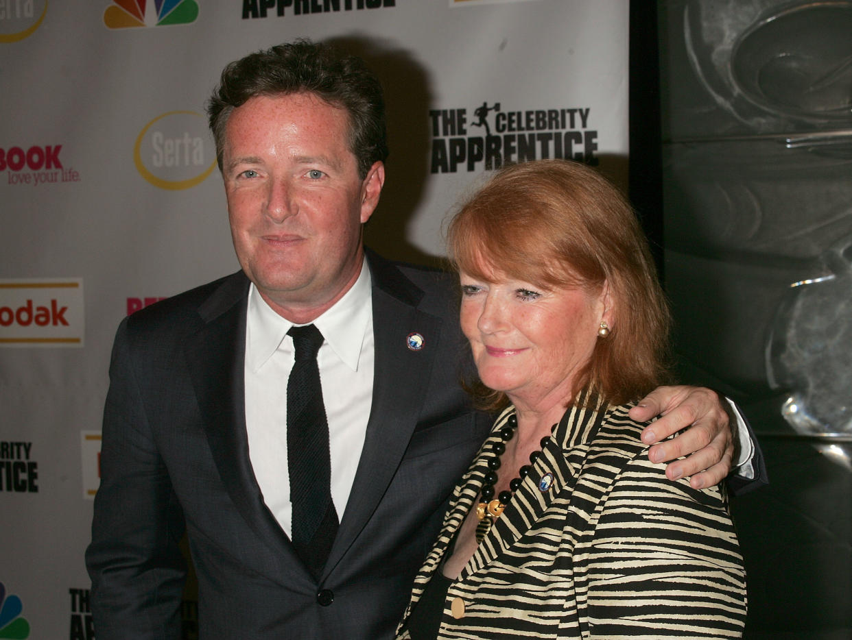 Piers Morgan and his Mom attends The Celebrity Apprentice Finale at Rock Center Cafe, Rockefeller Center on March 27, 2008 in New York City. (Photo by Jim Spellman/WireImage)