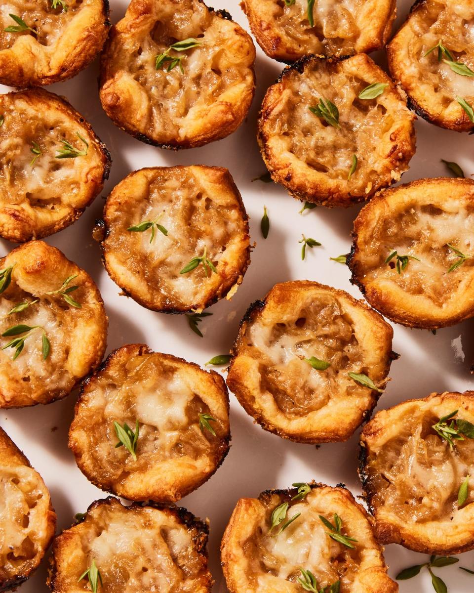 french onion soup bites in crescent dough