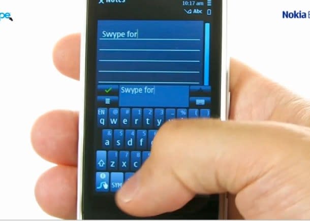 Apple iOS Swype