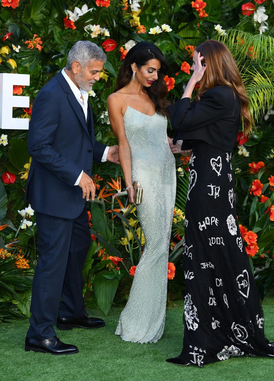 George Clooney, Amal Clooney and Julia Roberts