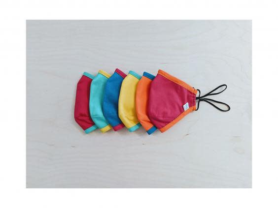 Colourful and fun, these comfortable cotton masks are an eye-catching, feel-good purchase (Pucker)