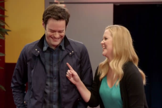 Bill Hader And Amy Schumer Trash A Theater Assault Patrons In Mtv Movie Awards Promo Video 