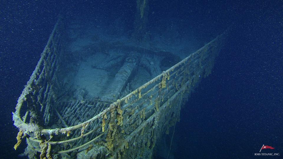 Titanic au fond de l'océan.