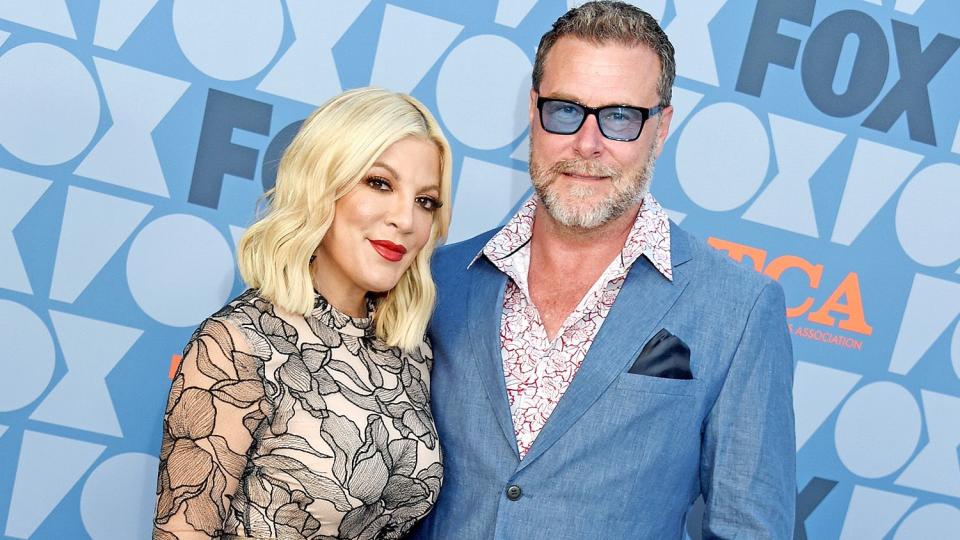 LOS ANGELES, CA - AUGUST 07: Tori Spelling and Dean McDermott arrive at the FOX Summer TCA 2019 All-Star Party at Fox Studios on August 7, 2019 in Los Angeles, California. (Photo by Gregg DeGuire/FilmMagic)