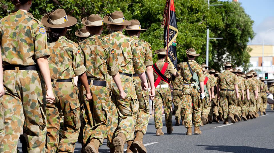 Women will lead this year's Anzac Day march for the first time in its 102-year-old history. Source: Getty