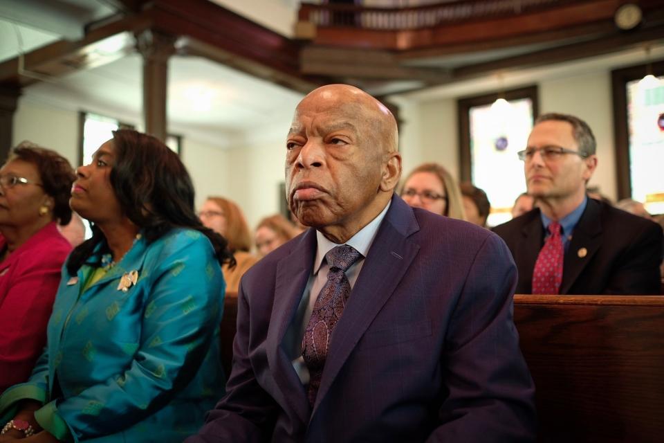This image released by Magnolia Pictures shows Rep. John Lewis in a scene from "John Lewis: Good Trouble." (Ben Arnon/Magnolia Pictures via AP)