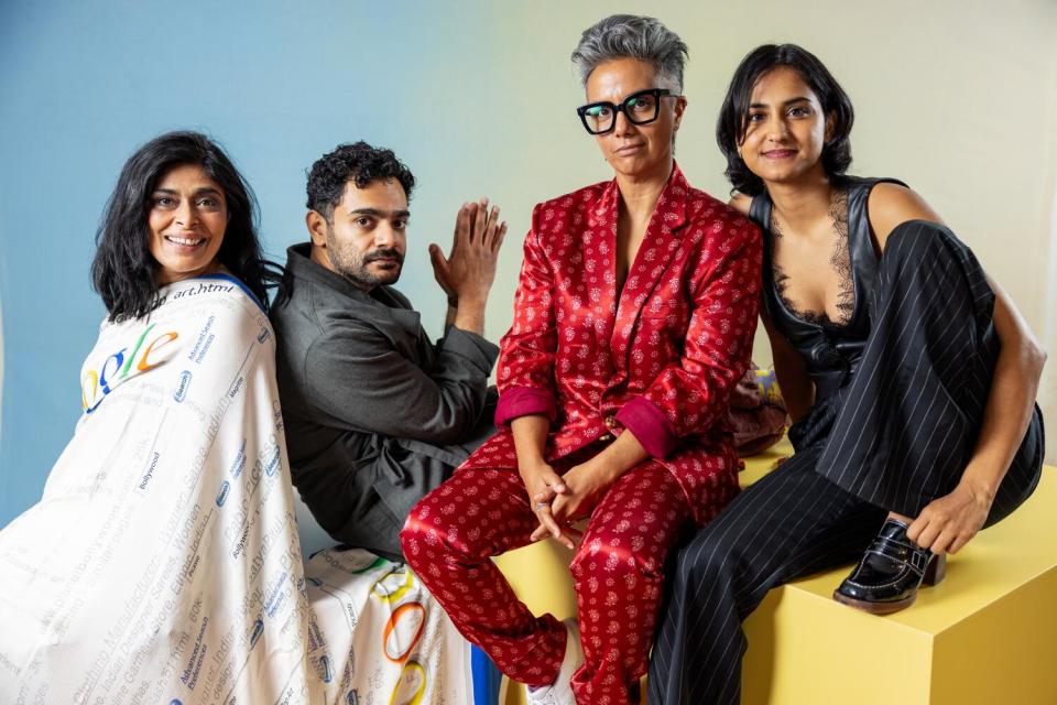 Nimra Bucha, Hamza Haq, Fawzia Mirza and Amrit Kaur sit together.