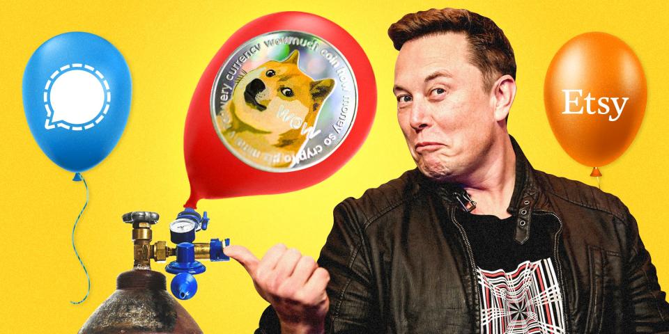 elon musk dogecoin pumping stocks 2x1