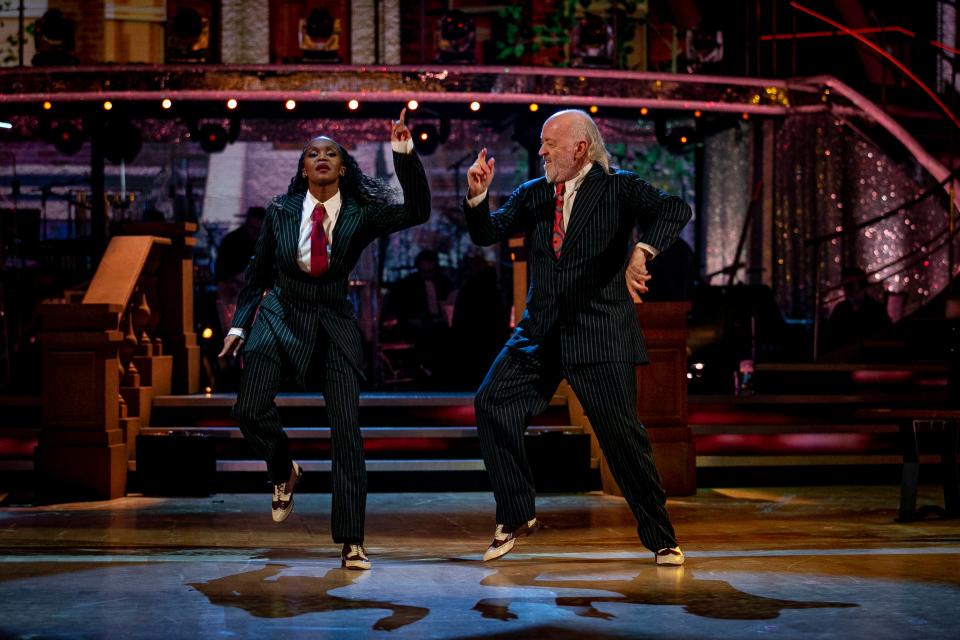 <p>Bill Bailey received a 10 for his dance with Oti Mabuse</p>PA