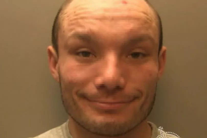 Rhys Jones, 21, was found with £35,000 worth of heroin when police discovered him hiding under a pile of clothes at his home in Pontlottyn.