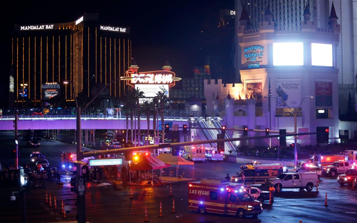 The Mandalay Bay hotel and casino, from where Stephen Paddock murdered 58 people on October 1 - Las Vegas Sun