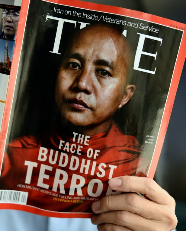 The July 1 issue of Time magazine featured controversial Myanmar monk Wirathu, who has poured vitriol on the country's small Muslim population, cheering a military crackdown that has forced nearly 700,000 Rohingya Muslim into Bangladesh