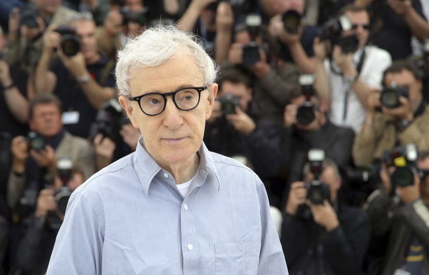 Director Woody Allen poses for photographers during a photo call for the film "Cafe Society" at the 69th international film festival in Cannes.