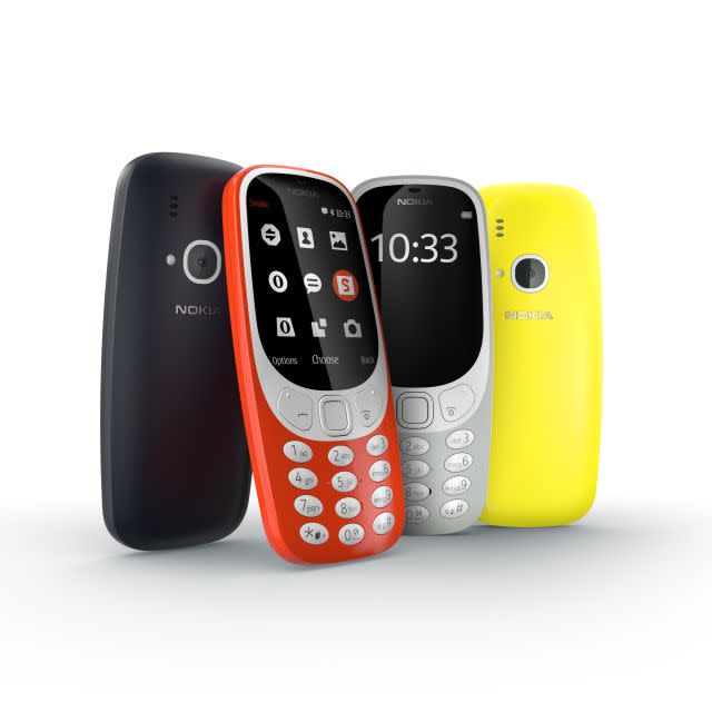 The new 3310's four colours