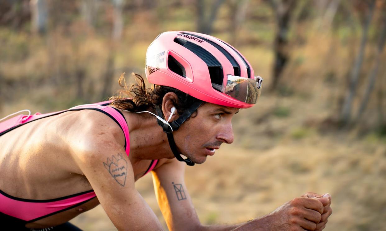 <span>Lachlan Morton, who rides for professional team EF Education–EasyPost, is a third of the way into his journey around Australia.</span><span>Photograph: Karter Machen/EF Education-EasyPost</span>