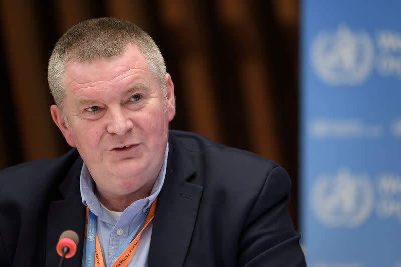 WHO Health Emergencies Programme head Michael Ryan attends a news conference in Geneva