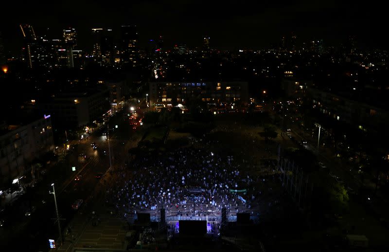 Protest against Israel's planned annexation of parts of the occupied West Bank, in Tel Aviv, Israel