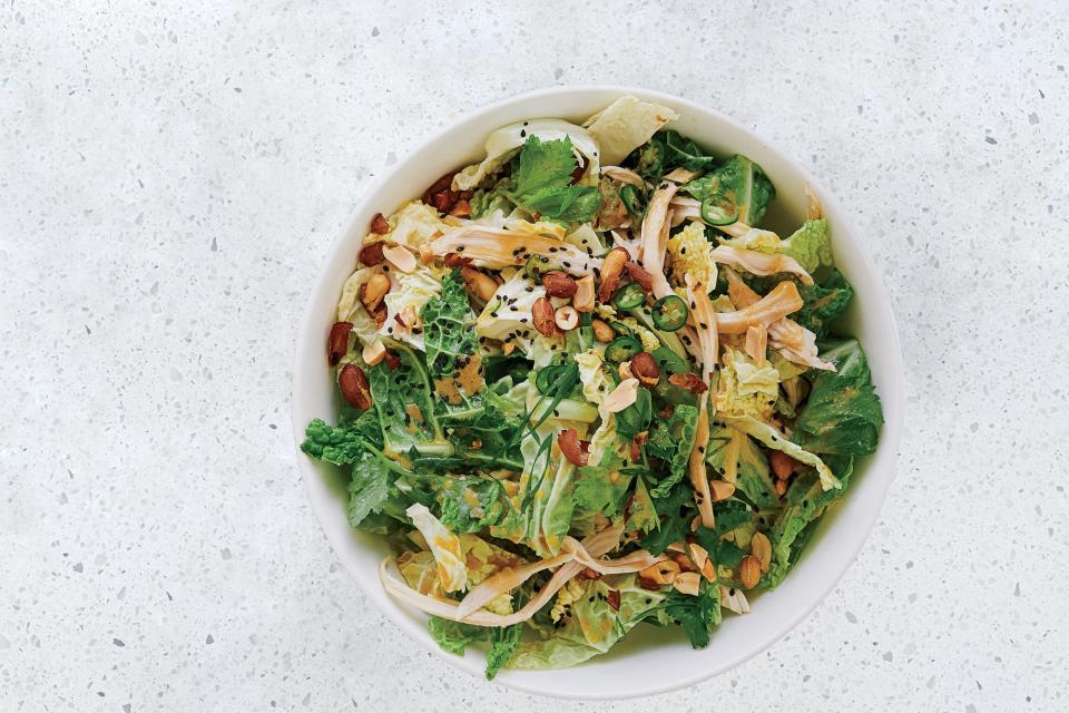 Spicy Cabbage Salad with Turkey and Peanuts