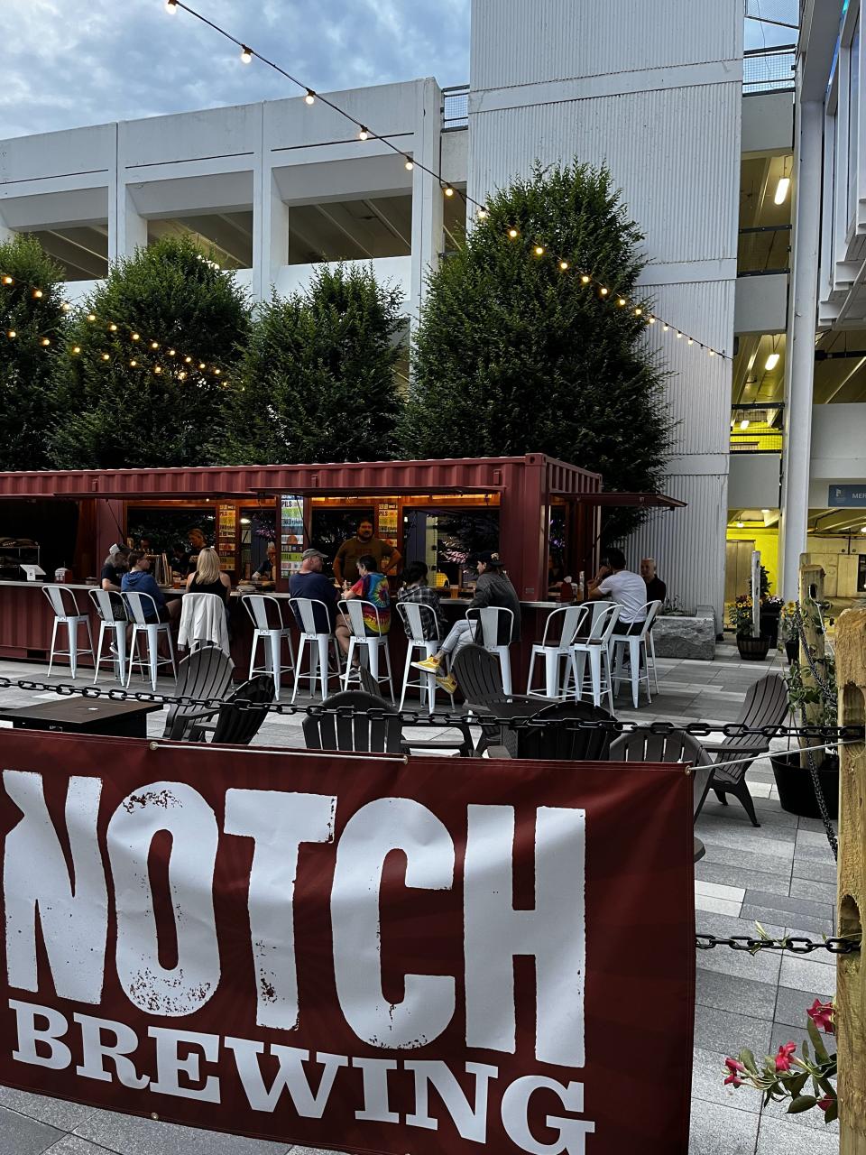 The Notch Biergarten will be open at the Mercantile Center Plaza through Halloween.