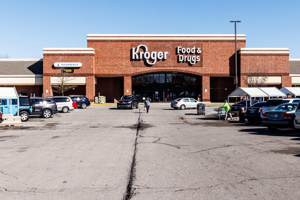 Noblesville - Circa March 2018: Kroger Supermarket. The Kroger Co. is One of the World's Largest Grocery Retailers V