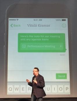 Evernote CEO Phil Libin onstage at announcement