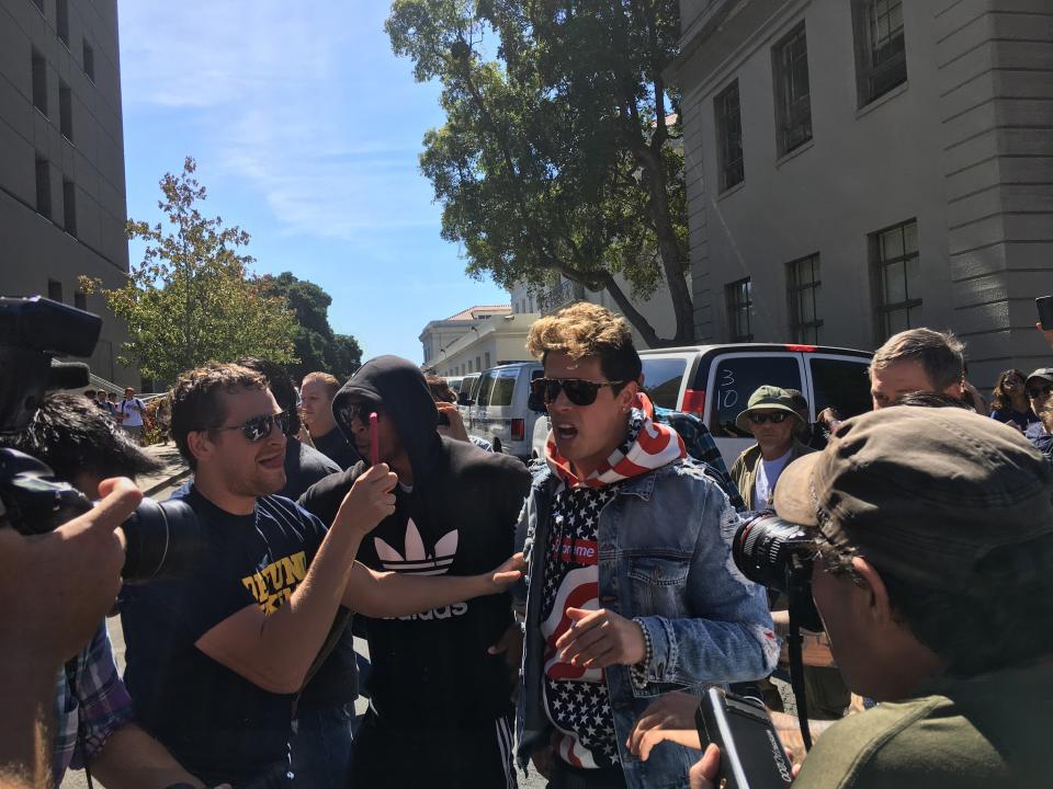 Milo Yiannopoulos at UC Berkeley in September.&nbsp; (Photo: Christopher Mathias HuffPost)