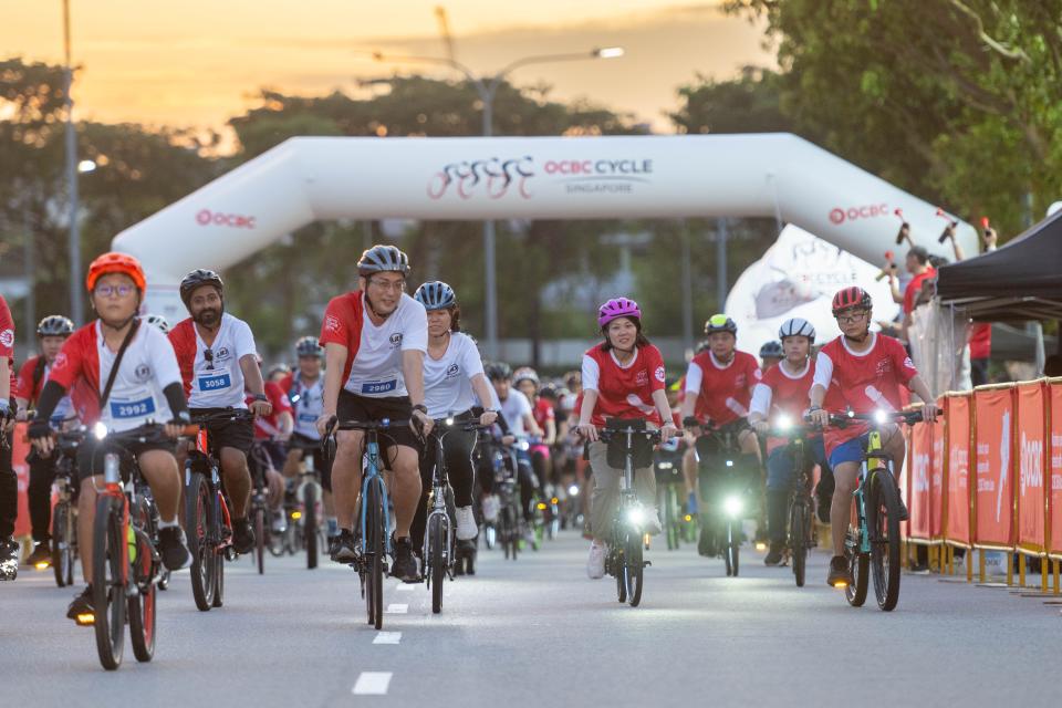 Cyclists taking part in the mass rides at the OCBC Cycle 2024. (PHOTO: OCBC)