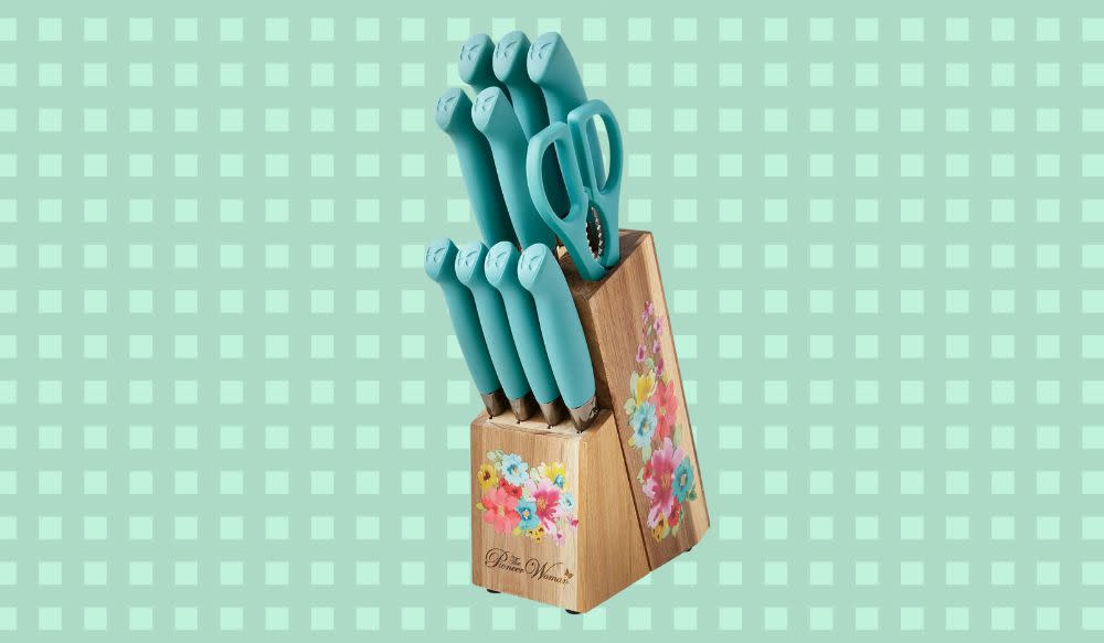 The Pioneer Woman 11-Piece Stainless Steel Knife Block Set, Sage -  Walmart.com