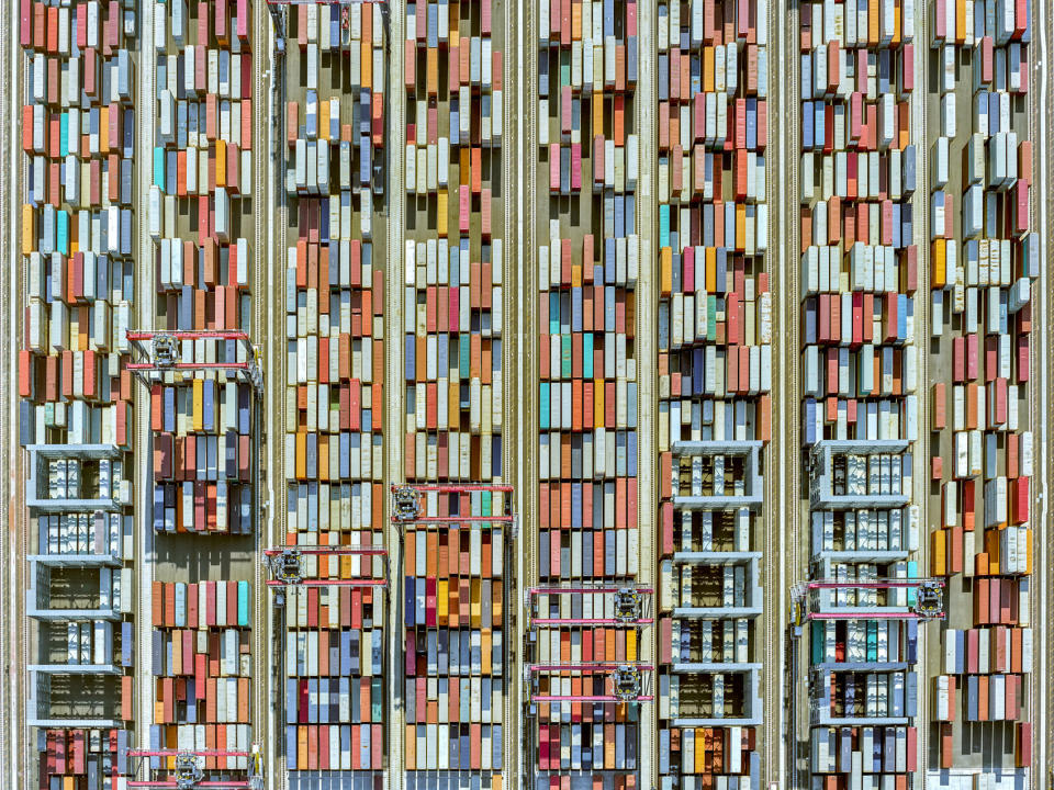 <p>Containers, Port of Long Beach, Calif. (© Jeffrey Milstein and courtesy Benrubi Gallery) </p>