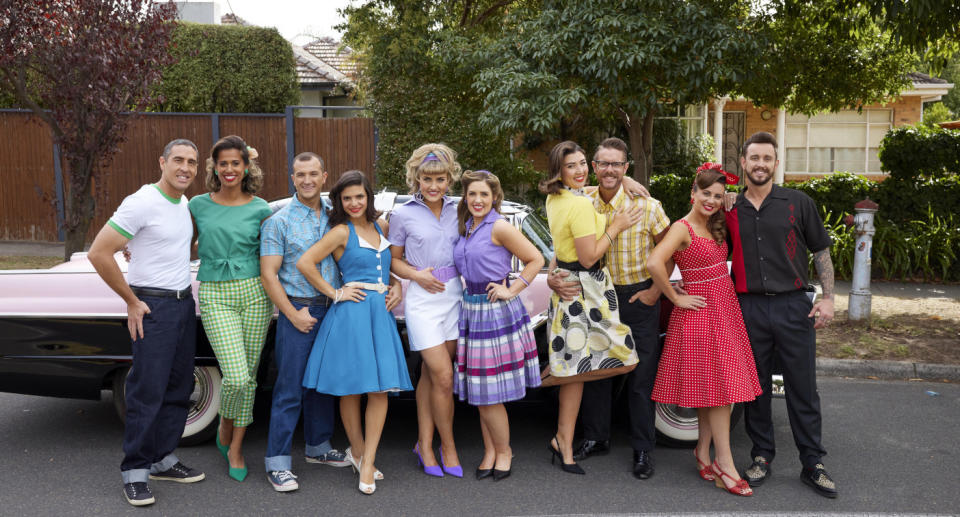 The Block Season 19 contestants in 1950s costumes