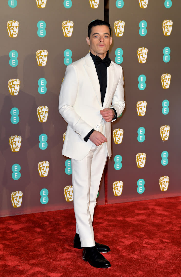 <p>Wearing a white tux. <em>[Photo: Getty]</em> </p>