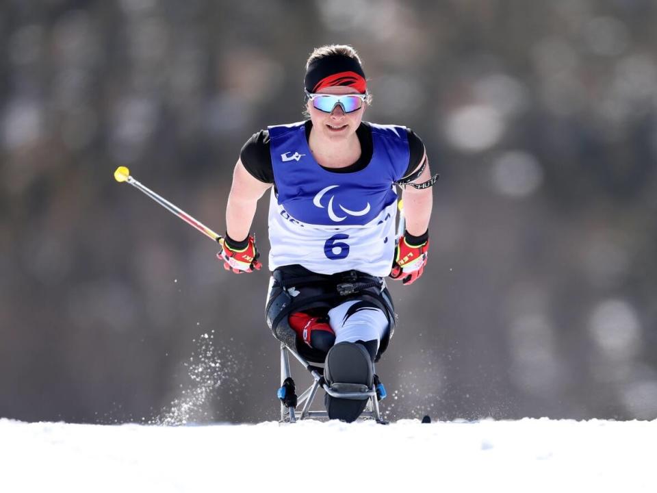 Canadian sit-skier Christina Picton, seen above during the Beijing Paralympics in March 2022, won her second bronze medal in as may days on Thursday at the Para nordic World Cup finals at the Soldier Hollow Nordic Center in Midway, Utah. (Lintao Zhang/Getty Images - image credit)