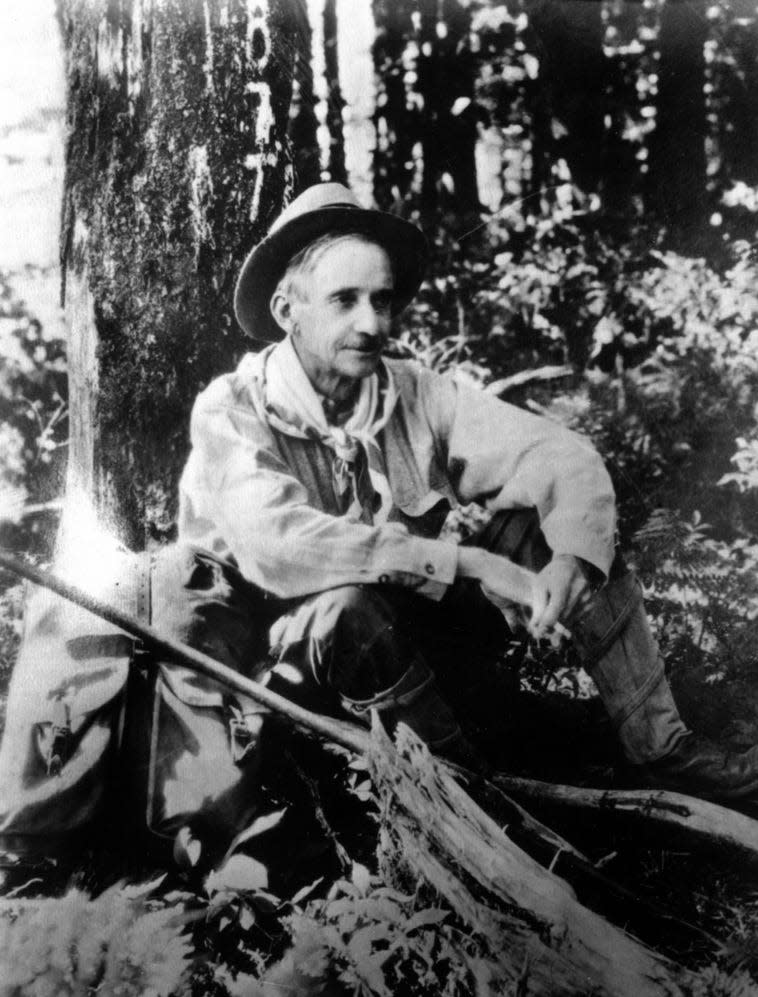 Horace Kephart in an iconic portrait taken by his friend and fellow park-advocate George Masa. Mount Kephart in the Smokies is named after the author in honor of his work to support of the creation of the national park.