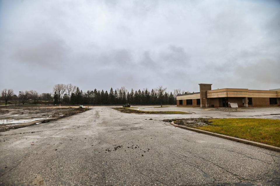 The future home of Haslett Village Square, seen Friday, Dec. 29, 2023, in Meridian Township.