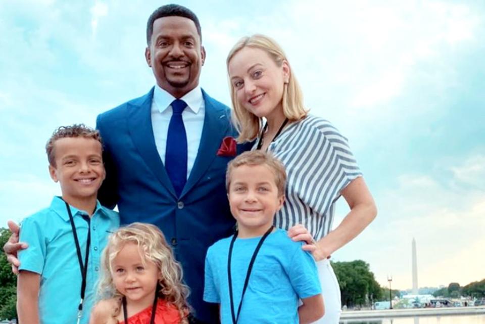 <p>Angela Ribeiro / Instagram</p> Alfonso Ribeiro and family in Washington D.C. for Fourth of July