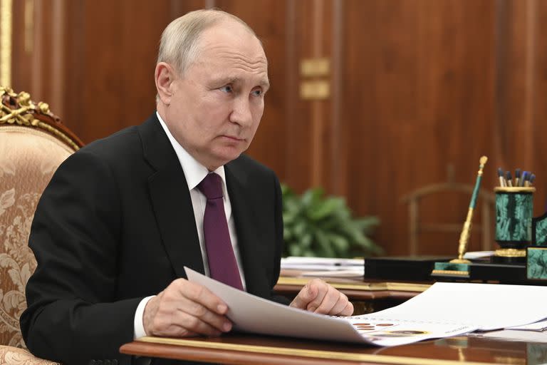 El presidente ruso Vladimir Putin en Moscú el 6 de septiembre de 2023. (Mikhail Klimentyev, Sputnik, Kremlin Pool Photo via AP)