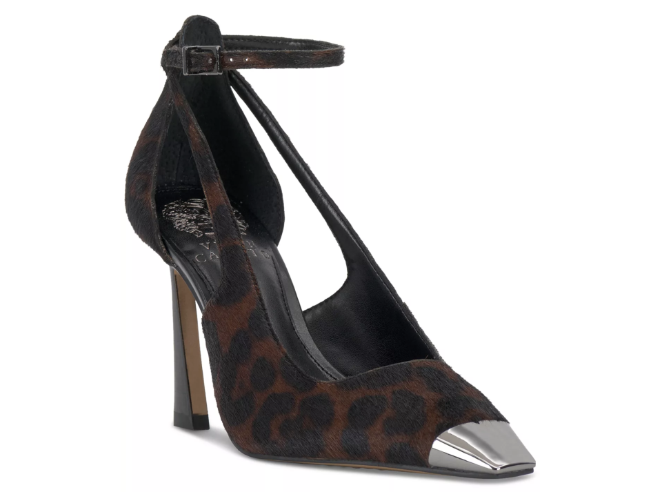 Vince Camuto Sachel Ankle-Strap Capped-Toe Pumps