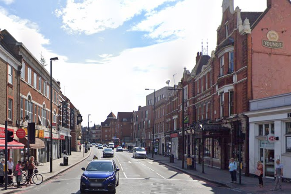 Wandsworth High Street, near where the crash took place: Google Maps