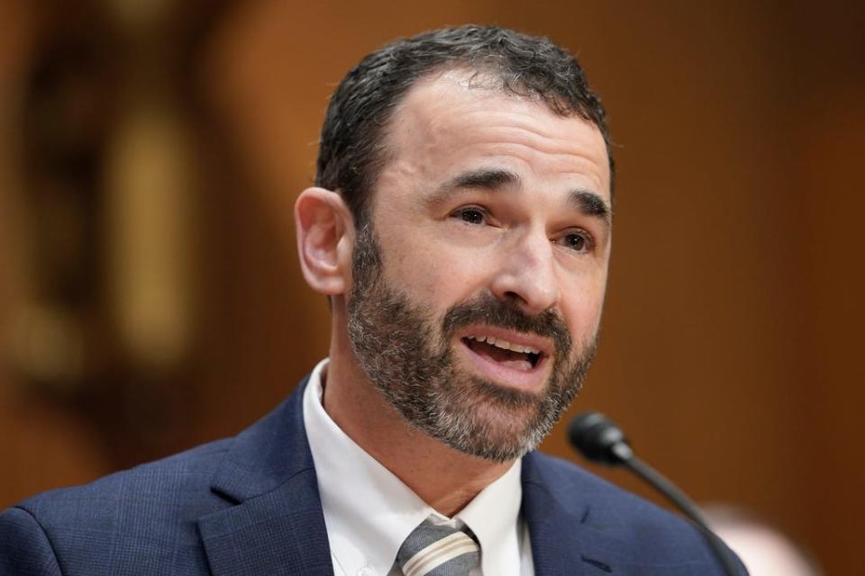 Daniel Werfel testifies before the Senate Finance Committee during his confirmation hearing to be the Internal Revenue Service Commissioner, Wednesday, Feb. 15, 2023, on Capitol Hill in Washington.