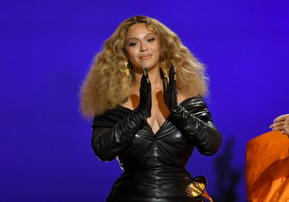 Beyoncé accepts the Best Rap Song award for ‘Savage’ onstage during the 63rd Annual GRAMMY Awards at Los Angeles Convention Center on March 14, 2021 in Los Angeles, California. (Photo by Kevin Winter/Getty Images for The Recording Academy)