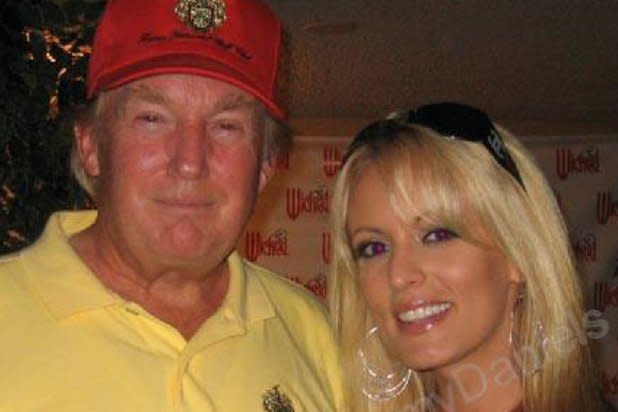 Porn Star Stormy Daniels was previously pictured with Trump