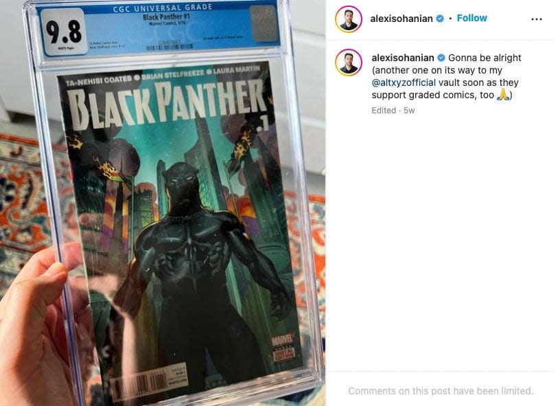 Black Panther 1 comic owned by Alexis Ohanian