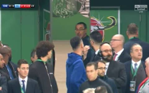 Sarri looks like he is off! - Credit: Sky